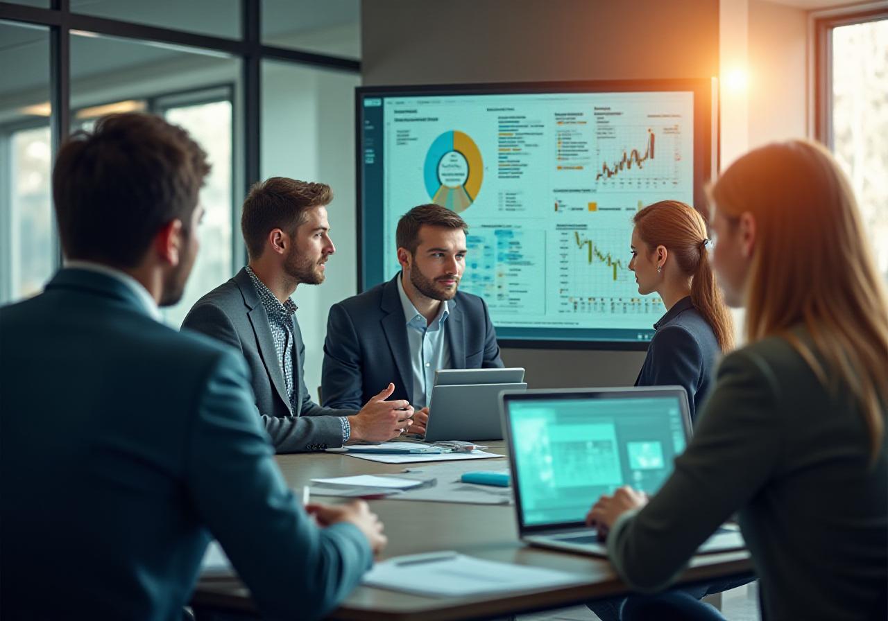 Berater führen Workshop zu ESG-Themen durch